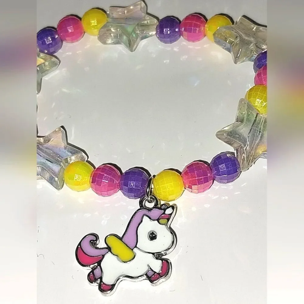Girls acrylic Unicorn Bracelet